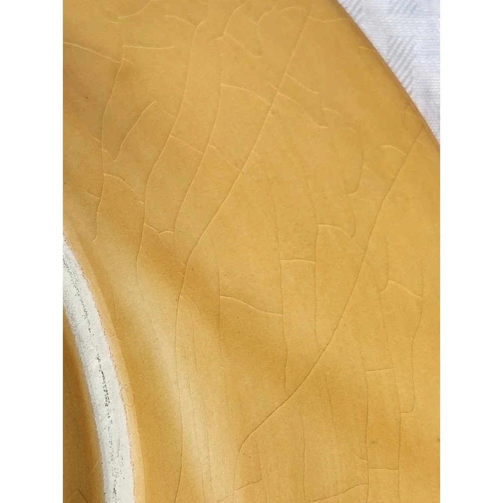 VINTAGE Pier 1 - Tuscan Style Yellow Gold Charger / Platter Made In Italy